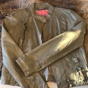 Faux leather biker jacket
